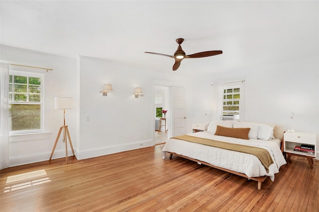 1223 Albany Post Rd, Croton-On-Hudson, NY 10520 - bedroom with light wood finished floors and ceiling fan