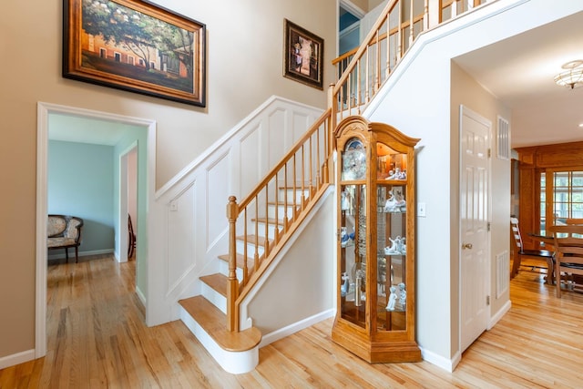 195 Bridle Way, Oakdale, NY 11769 - stairway with wood finished floors and baseboards