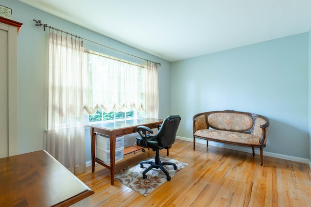 195 Bridle Way, Oakdale, NY 11769 - home office featuring light wood-type flooring and baseboards