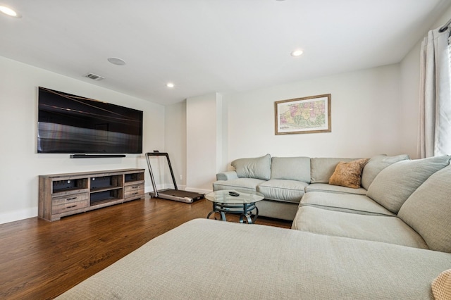 26 Island Pkwy N, Island Park, NY 11558 - living room featuring wood finished floors and recessed lighting