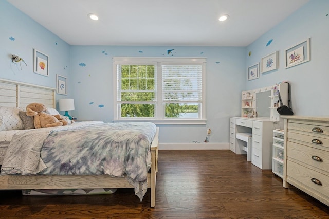 26 Island Pkwy N, Island Park, NY 11558 - bedroom featuring dark wood finished floors and recessed lighting