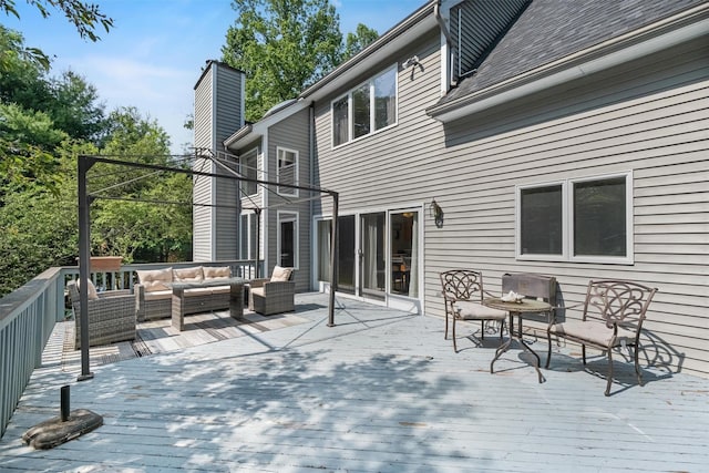 48 Orchard Hill Rd, Carmel, NY 10512 - wooden deck featuring an outdoor hangout area