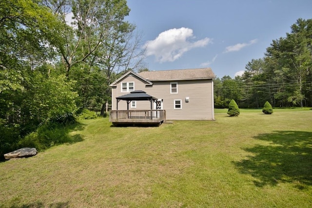 169 Mitchell Pond Rd E, Cochecton, NY 12726 - back of house featuring a gazebo and a yard