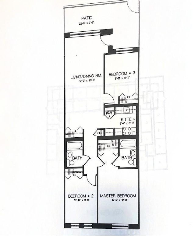 1901 Madison Ave Unit 105, New York Manhattan, NY 10035 - view of floor plan / room layout