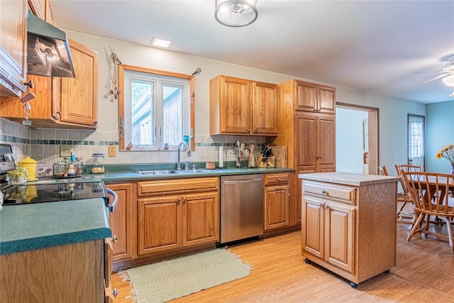 2136 Rte 55, Lagrangeville, NY 12540 - kitchen with stainless steel dishwasher, range with electric stovetop, tasteful backsplash, and healthy amount of natural light