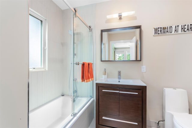 172 Pine Walk, Fire Island Pines, NY 11782 - bathroom featuring enclosed tub / shower combo and vanity
