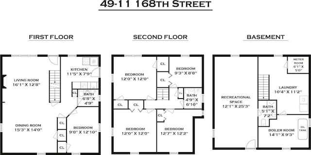 4911 168th St, Flushing, NY 11365 - view of floor plan / room layout