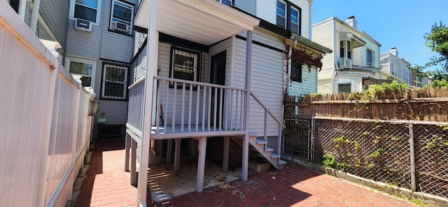 5855 41st Dr, Woodside, NY 11377 - wooden terrace with a fenced backyard
