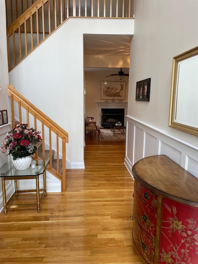 133 Woodbrook Rd, White Plains, NY 10605 - corridor with stairway and wood finished floors