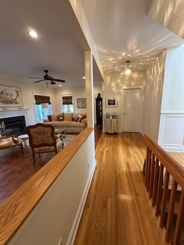 133 Woodbrook Rd, White Plains, NY 10605 - hallway with light wood-style flooring and recessed lighting