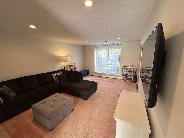43 Southfield Rd, Baiting Hollow, NY 11933 - living room with recessed lighting and carpet flooring