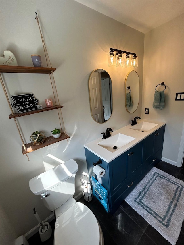 43 Southfield Rd, Baiting Hollow, NY 11933 - bathroom featuring toilet and double vanity