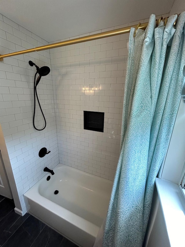 43 Southfield Rd, Baiting Hollow, NY 11933 - bathroom featuring shower / bathtub combination with curtain