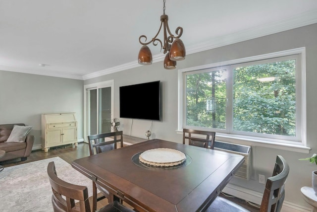 13 Scenic Dr Unit D, Croton-On-Hudson, NY 10520 - dining area with ornamental molding and wood finished floors