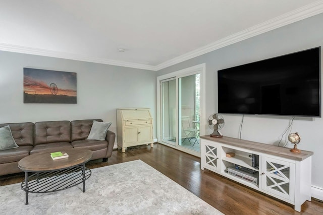 13 Scenic Dr Unit D, Croton-On-Hudson, NY 10520 - living area featuring crown molding and wood finished floors