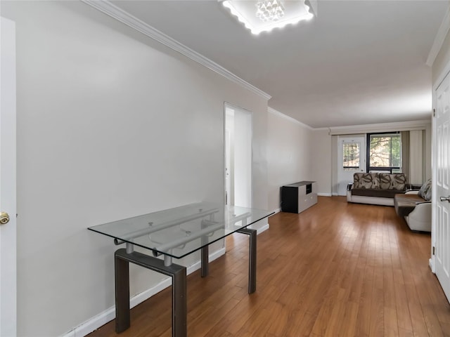 61-25 98th St Unit 2H, Rego Park, NY 11374 - recreation room featuring wood-type flooring and ornamental molding