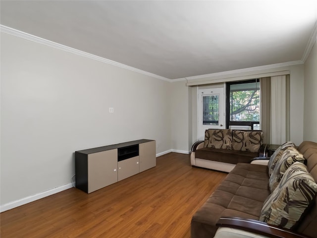 61-25 98th St Unit 2H, Rego Park, NY 11374 - living area featuring wood finished floors and crown molding