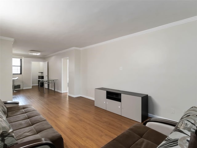 61-25 98th St Unit 2H, Rego Park, NY 11374 - living room with crown molding and wood finished floors