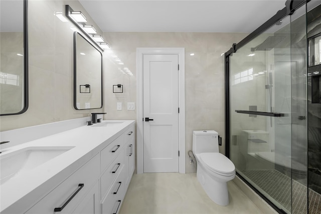 71 Cedar St, Hicksville, NY 11801 - full bathroom with a shower stall and double vanity