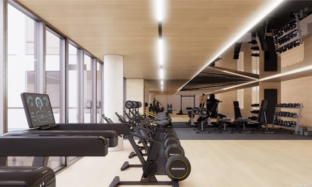144-49 Northern Blvd Unit 630, Flushing, NY 11354 - gym with expansive windows