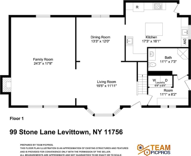 99 Stone Ln, Levittown, NY 11756 - view of home floor plan