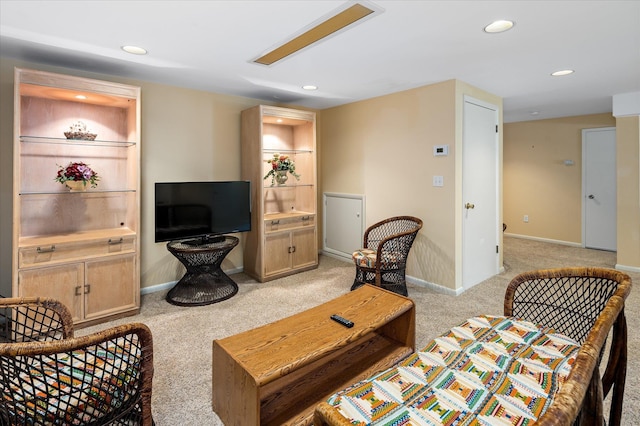 35 David Rd, Somers, NY 10589 - living room featuring light colored carpet and recessed lighting