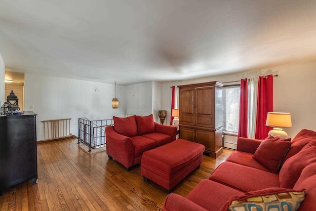 12 Dwyer Ln, Wappingers Falls, NY 12590 - living area featuring hardwood / wood-style flooring and a baseboard heating unit