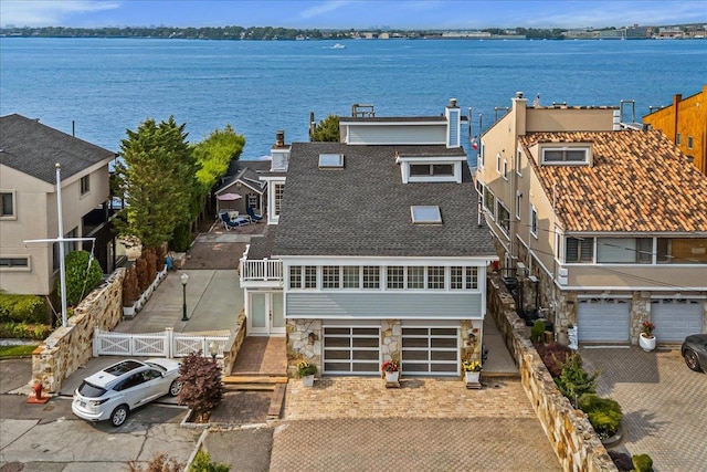 15445 Riverside Dr, Whitestone, NY 11357 - aerial view of property and surrounding area featuring a large body of water