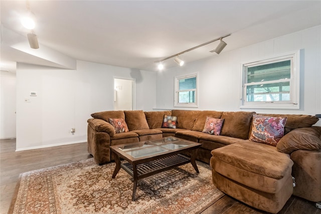 9 Westlyn Dr, Bardonia, NY 10954 - living area with rail lighting and wood finished floors