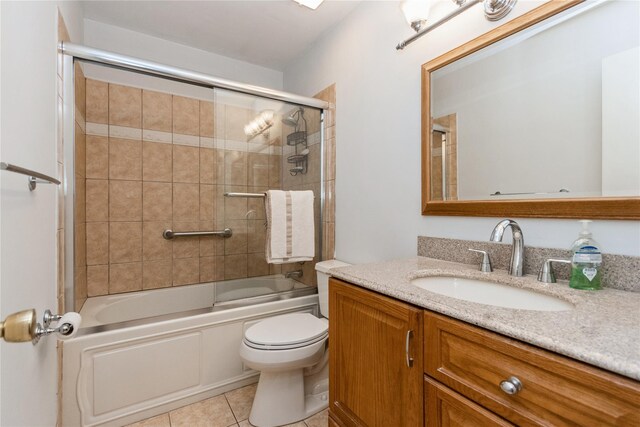 9 Westlyn Dr, Bardonia, NY 10954 - bathroom with vanity, shower / bath combination with glass door, and tile patterned floors