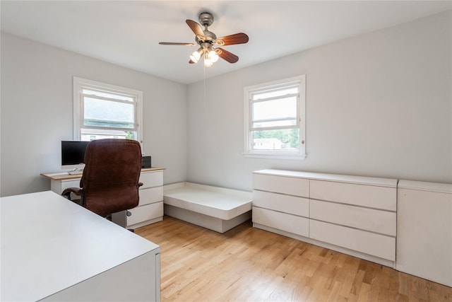 9 Westlyn Dr, Bardonia, NY 10954 - office area with ceiling fan and light wood finished floors