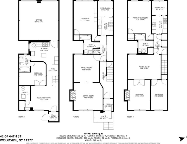 4204 64th St, Woodside, NY 11377 - view of room layout