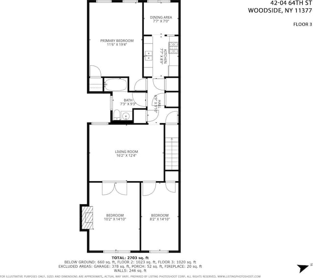 4204 64th St, Woodside, NY 11377 - view of floor plan / room layout
