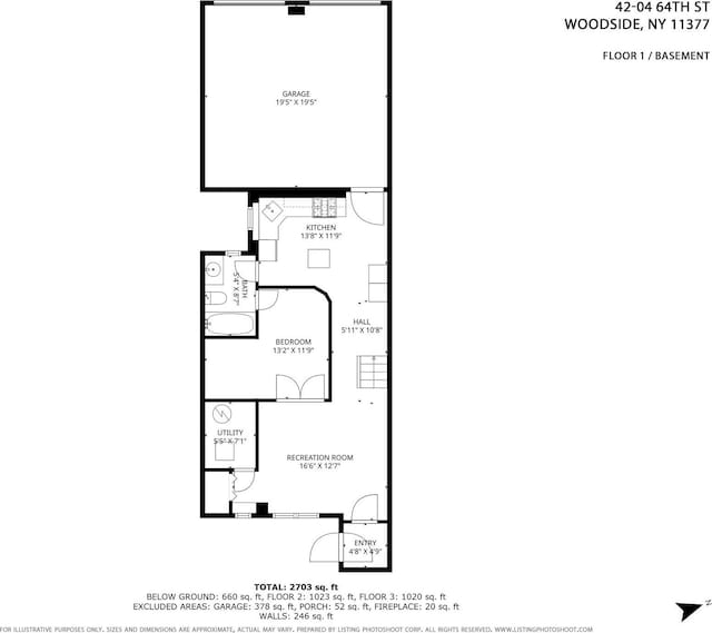 4204 64th St, Woodside, NY 11377 - view of floor plan / room layout