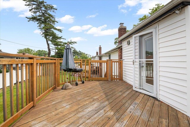 740 Eagle Dr, North Woodmere, NY 11581 - view of wooden deck