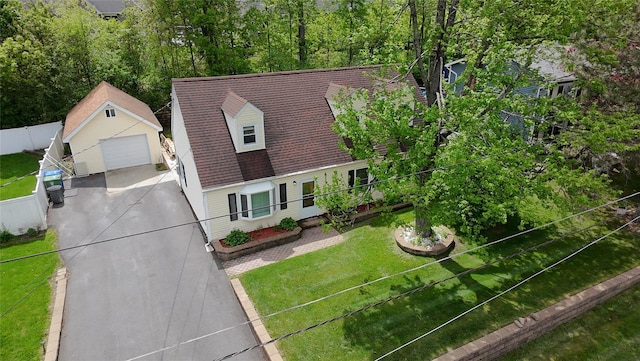 21 Maple Dr, Middletown, NY 10940 - view of front of home with an outdoor structure, concrete driveway, a garage, and a shingled roof