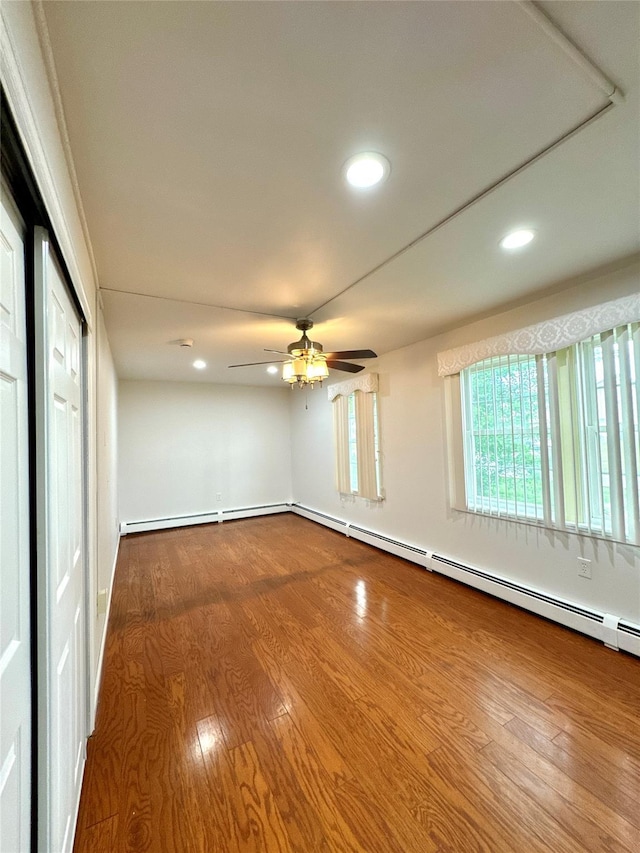 21 Maple Dr, Middletown, NY 10940 - unfurnished room with recessed lighting, wood finished floors, and a ceiling fan