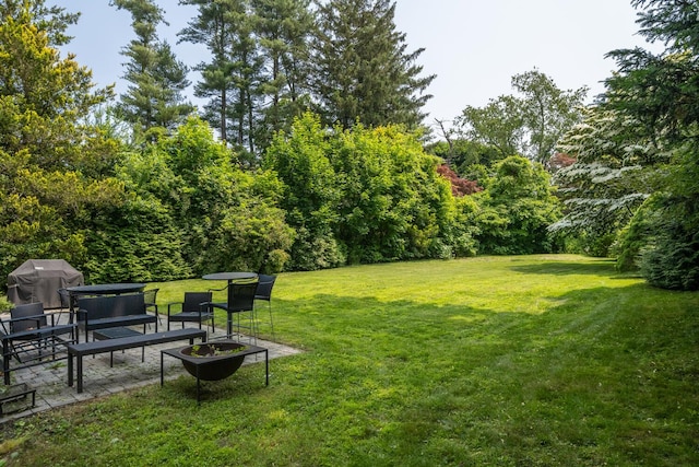 28 Weir Ln, Locust Valley, NY 11560 - view of green lawn featuring outdoor lounge area and a patio