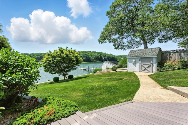 2005 Westview Dr, Mattituck, NY 11952 - view of yard with a water view and a shed