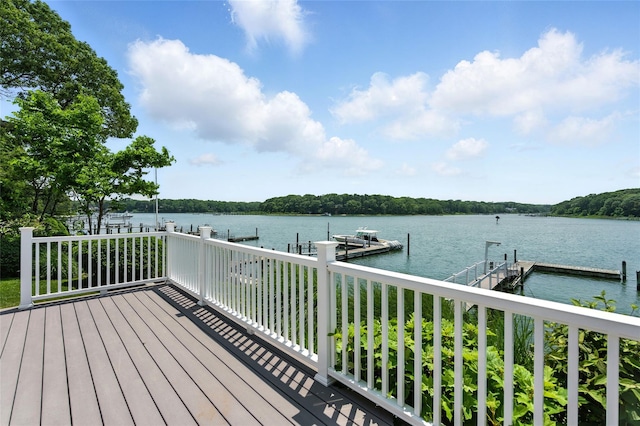 2005 Westview Dr, Mattituck, NY 11952 - wooden deck with a boat dock and a water view