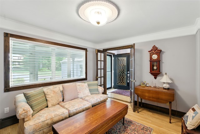2005 Westview Dr, Mattituck, NY 11952 - living area featuring a baseboard radiator and light wood finished floors