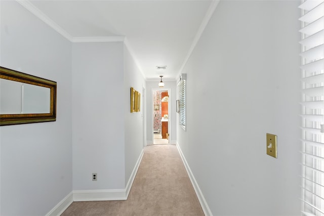 2005 Westview Dr, Mattituck, NY 11952 - hall with light carpet and crown molding