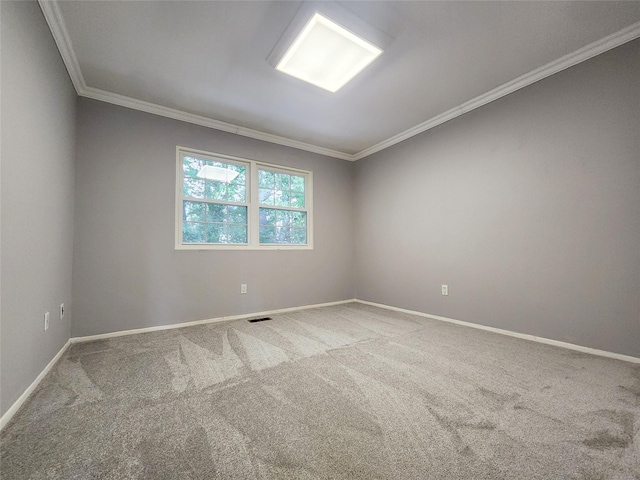 12 Grouse Path, Coram, NY 11727 - carpeted empty room with crown molding