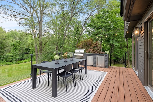 12 Zeck Ct, Suffern, NY 10901 - deck featuring outdoor dining area, area for grilling, and a lawn