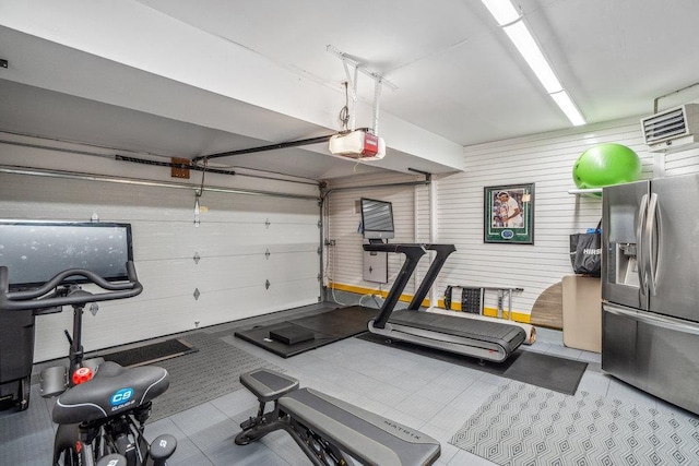 10 Pond View Ct Unit 10, Jericho, NY 11753 - workout room with tile patterned flooring and a garage