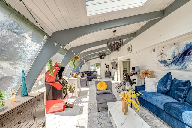 105 Graywood Ct, West Islip, NY 11795 - living room with a chandelier