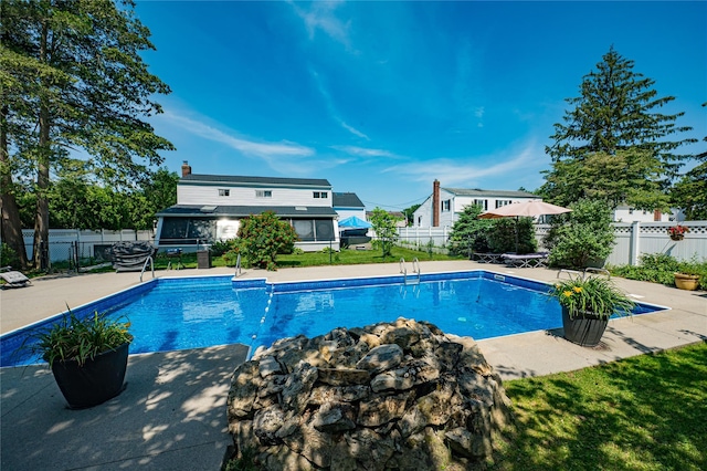 105 Graywood Ct, West Islip, NY 11795 - view of swimming pool featuring a fenced backyard and a patio area