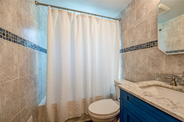 163 W 24th St, Deer Park, NY 11729 - full bath featuring shower / bath combo, tile walls, and vanity
