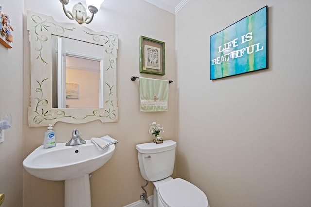 903 Constance Ln, Port Jefferson Station, NY 11776 - half bath with toilet and crown molding