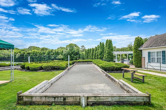 903 Constance Ln, Port Jefferson Station, NY 11776 - view of property's community with a bocce ball area and a pergola